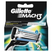 Сменные кассеты для бритья 2 шт., GILLETTE (Жиллет) 'Mach3', для мужчин