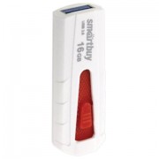 Флеш-диск 16 GB SMARTBUY Iron USB 3.0, белый/красный, SB16GBIR-W3