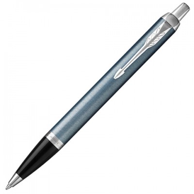 Ручка шариковая PARKER 'IM Core Light Blue Grey CT', корпус серо-голубой лак, хромированные детали, синяя, 1931669