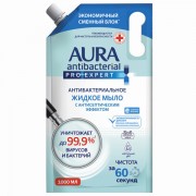 Мыло-крем антибактериальное 1л AURA PRO EXPERT, с антисептическим эффектом, дой-пак, ш/к 07581, 10624
