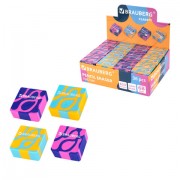 Ластик BRAUBERG 'CLARITY', 34х34х14 мм, квадратный, экологичный ПВХ, ассорти, 272732