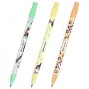 Карандаш механический цанговый 2 мм, с принтом кросс-серия МИЛЫЕ КОТЫ, BRAUBERG, HB, встроенная точилка, корпус ассорти, 182108