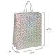Пакет подарочный 26x13x32 см (L), НАБОР 4 шт., 4 дизайна, голография, ЗОЛОТАЯ СКАЗКА, 609734