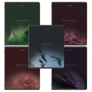 Тетрадь А5, 48 л., BRAUBERG, скоба, клетка, SoftTouch, 'Peaceful', (микс в спайке), 405327