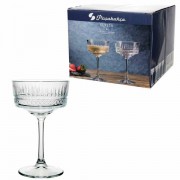 Бокал для шампанского на ножке широкий, 260 мл, КОМПЛЕКТ 4 штуки, стекло, PASABAHCE 'ЭЛИЗИЯ', фирменная подарочная упаковка, 440436