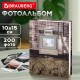 Фотоальбом BRAUBERG на 200 фотографий 10х15 см, твердая обложка, 'Путешествие', бокс, коричневый, 390672