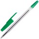 Ручка шариковая BRAUBERG 'Line', ЗЕЛЕНАЯ, корпус прозрачный, узел 1 мм, линия письма 0,5 мм, 141342