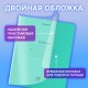 Тетрадь пластиковая обложка (прозрачная) 12 листов, клетка, BRAUBERG 'Smart Cover', ЗЕЛЕНАЯ, 405019
