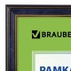 Рамка 21х30 см небьющаяся, пластик, багет 20 мм, BRAUBERG 'HIT3', синий мрамор с двойной позолотой, 390988