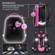 Ранец BRAUBERG SHINY, 2 отделения, с брелоком, 'Улыбающийся котик', 38х28х14 см, 272040