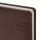 Ежедневник датированный 2021 А5 (138х213 мм) BRAUBERG 'Imperial', кожзам, коричневый, 111372