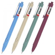 Ручка шариковая автоматическая с грипом BRAUBERG 'COMFORT GRIP', СИНЯЯ, игольчатый наконечник 0,7 мм, линия письма 0,35 мм, 144323