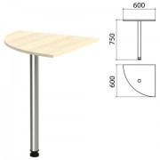 Стол приставной угловой 'Канц', 600х600х750 мм, цвет дуб молочный (КОМПЛЕКТ)