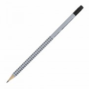 Карандаш чернографитный FABER-CASTELL, 1 шт., 'Grip 2001', HB, трехгранный, с ластиком, 117200
