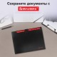 Папка-органайзер на кнопке 12 отделений, BRAUBERG 'Extra', А4, черная с красным, 271934