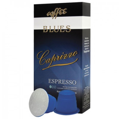 Капсулы для кофемашин NESPRESSO, 'Caprizzo', натуральный кофе, BLUES, 10 шт. х 5 г, 4600696301014