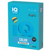 Бумага цветная IQ color БОЛЬШОЙ ФОРМАТ (297х420 мм), А3, 80 г/м2, 500 л., интенсив, светло-синяя, AB48