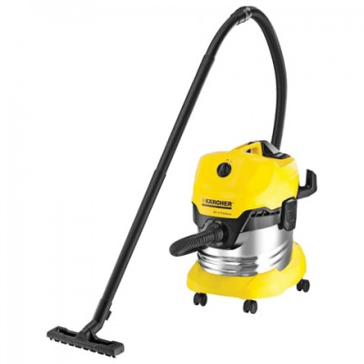 Пылесос KARCHER WD 4 Premium, с пылесборником, мощность 1000 Вт, контейнер из нержавеющей стали, 1.348-150.0