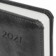 Ежедневник датированный 2021 А5 (138х213 мм) BRAUBERG 'Legend', кожзам, застежка, серый, 111447