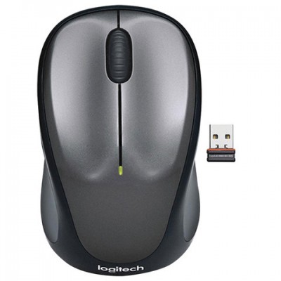 Мышь беспроводная LOGITECH M235, 2 кнопки+1 колесо-кнопка, оптическая, чёрно-серый, 910-002201