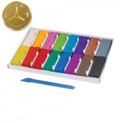 Пластилин классический ЮНЛАНДИЯ 'ВЕСЁЛЫЙ ШМЕЛЬ', 16 цветов, 240 г, СО СТЕКОМ, 104810