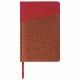 Ежедневник датированный 2021 А5 (138x213 мм) BRAUBERG 'Cork', кожзам, красный/коричневый, 111448