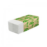 Полотенца бумажные 250 шт., FOCUS (Система H3) Eco, 1 слой, белые, КОМПЛЕКТ 15 пачек, 23х20,5 см, V-сложение, 5083742