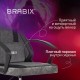 Кресло компьютерное BRABIX 'Forcer GM-127', 2 подушки, экокожа/велюр, черное/серое, 533216