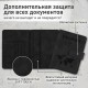 Обложка для паспорта и документов с защитой от считывания, 9 карманов, магнит, экокожа, черная, BRAUBERG, 238757