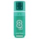 Флеш-диск 8 GB, SMARTBUY Glossy, USB 2.0, зеленый, SB8GBGS-G