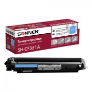 Картридж лазерный SONNEN (SH-CF351A) для HP CLJ Pro M176/177 ВЫСШЕЕ КАЧЕСТВО, голубой, 1000 страниц, 363951