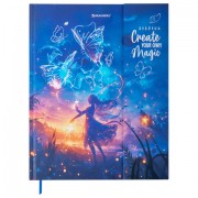 Дневник 1-11 класс 48 л., твердый, BRAUBERG, матовая ламинация, магнитный клапан, закладка-ляссе, с подсказом, 'Magic', 107243