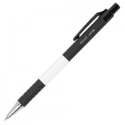 Ручка шариковая автоматическая PILOT, СИНЯЯ, корпус прорезиненный черный, узел 0,7 мм, линия 0,22 мм, BPRK-10M B