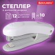 Степлер №10 BRAUBERG 'Original', до 12 листов, с антистеплером, белый, 227769