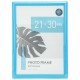 Рамка 21х30 см небьющаяся, багет 17,5 мм, пластик, BRAUBERG 'Colorful', голубая, 391238
