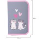 Пенал ЮНЛАНДИЯ, 1 отделение, картон с эффектом soft-touch, 19х11 см, 'Sweet whiskers', 272261