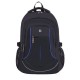 Рюкзак BRAUBERG универсальный, 3 отделения, черный, синие детали, 46х31х18см, хххххх, 271652