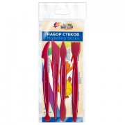 Стеки для лепки и моделирования, пластиковые, НАБОР 4 шт., ЛУЧ 'Школа творчества', 32С 2096-08