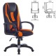 Кресло компьютерное BRABIX PREMIUM 'Rapid GM-102', экокожа/ткань, черно/оранжевое, 532420, GM-102_532420