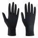 Перчатки нитриловые сверхпрочные с текстурой SFM MEGA TEX BLACK, Германия, 25 пар (50 штук), размер 6-7, S (малый)