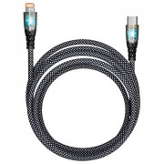 Кабель Type-C - Lightning, 1 м, 3 А, SMARTBUY, для быстрой зарядки и передачи данных, черный, PDTRANSP-BLACK