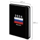 Ежедневник датированный 2026 с резинкой 145х203 мм, А5, BRAUBERG, твердый, 'Россия', 117332