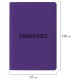 Обложка для паспорта, мягкий полиуретан, 'PASSPORT', фиолетовая, STAFF, 237608