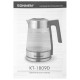 Чайник электрический с терморегулятором SONNEN KT-1809D, 1,8 л, 2200 Вт, 5 цветов подсветки, 5 температур, стекло текстура ромб, 455141