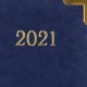 Ежедневник датированный 2021 А5 (138х213 мм) BRAUBERG 'Senator', кожзам, синий, 111411