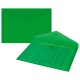 Папка-конверт с кнопкой прозрачная А4 BRAUBERG UNIVERSAL, до 100 листов, зеленая, 0,15 мм, 273074