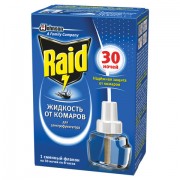 Средство от насекомых жидкость для фумигатора RAID (Рейд), 30 ночей, сменный блок, 643866