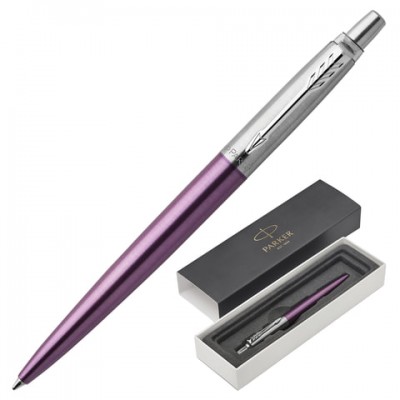 Ручка шариковая PARKER 'Jotter Core Victoria Violet CT', корпус фиолетовый, хромированные детали, синяя, 1953190