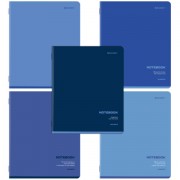Тетради ДЭК А5 48 л. КОМПЛЕКТ 5 шт. BRAUBERG, скоба, клетка, SoftTouch, 'КЛАССИКА BLUE', 404913