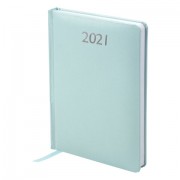 Ежедневник датированный 2021 А5 (138х213 мм) BRAUBERG 'Profile', балакрон, мятный, 111385